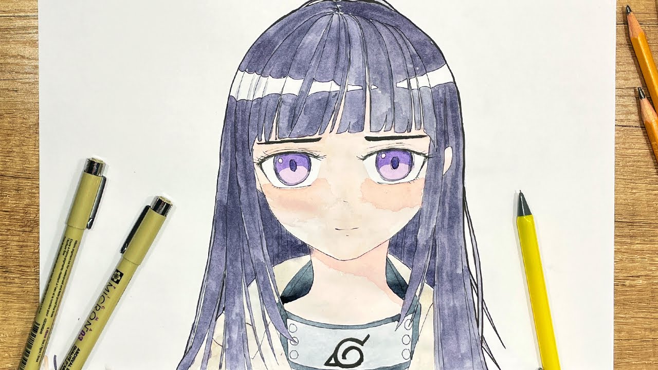 desenhando a hinata hyuuga #desenhando #animedrawing #animeart #naruto