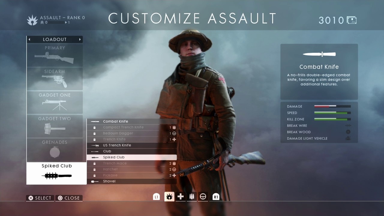 Battlefield 1 Melee Weapon Guide YouTube