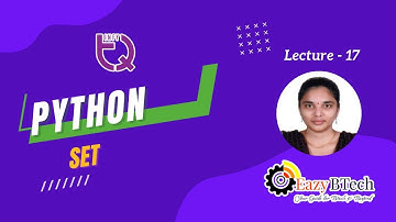 InfyTQ Series from Eazy Btech || Python || Set || Lecture-17