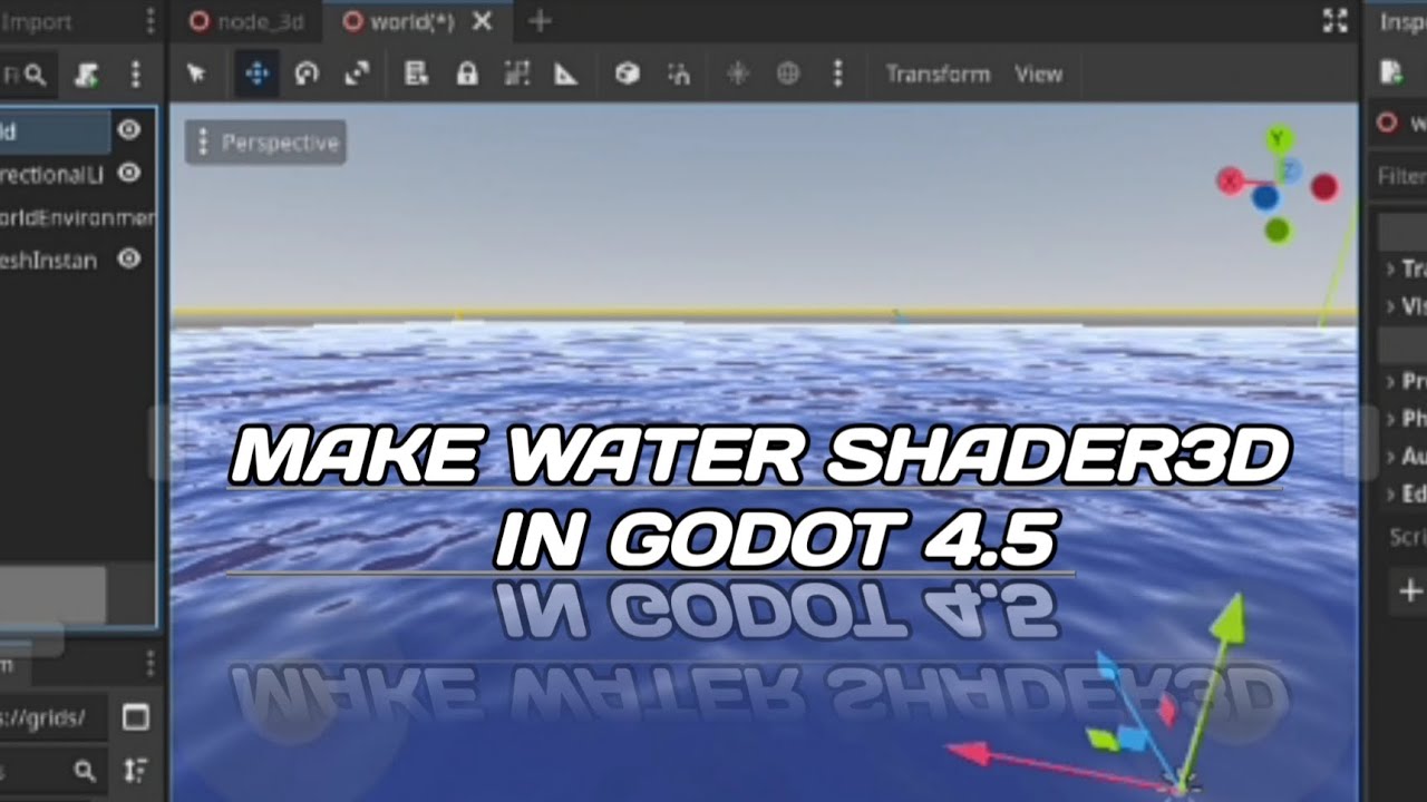 MAKE WATER SHADER3D | GODOT 4.5 