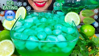 ASMR SUPER FIZZY MINT WATER & ICE EATING SOUNDS MUKBANG MASSIVE