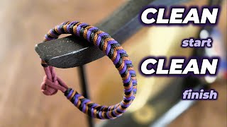 CLEAN Multi-Strand Fishtail Knot Paracord Survival Bracelet – Perfect Start & Finish