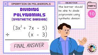 Dividing Polynomials Using Synthetic Division [Example 6]