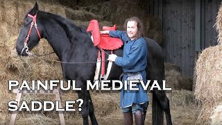 Medieval saddle: What is it like to ride in a medieval war saddle?