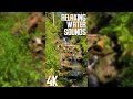 4k relaxing forest waterfall for vertical screens  3hrs falling water sound  bird songs for sleep
