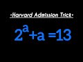 Harvard University Admission Interview Question | Olympiad Mathematics 