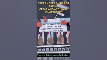 MASTERING THE ART OF TAKING CLEAR AND ACCURATE FINGERPRINT: A STEP-BY-STEP GUIDE l 2025