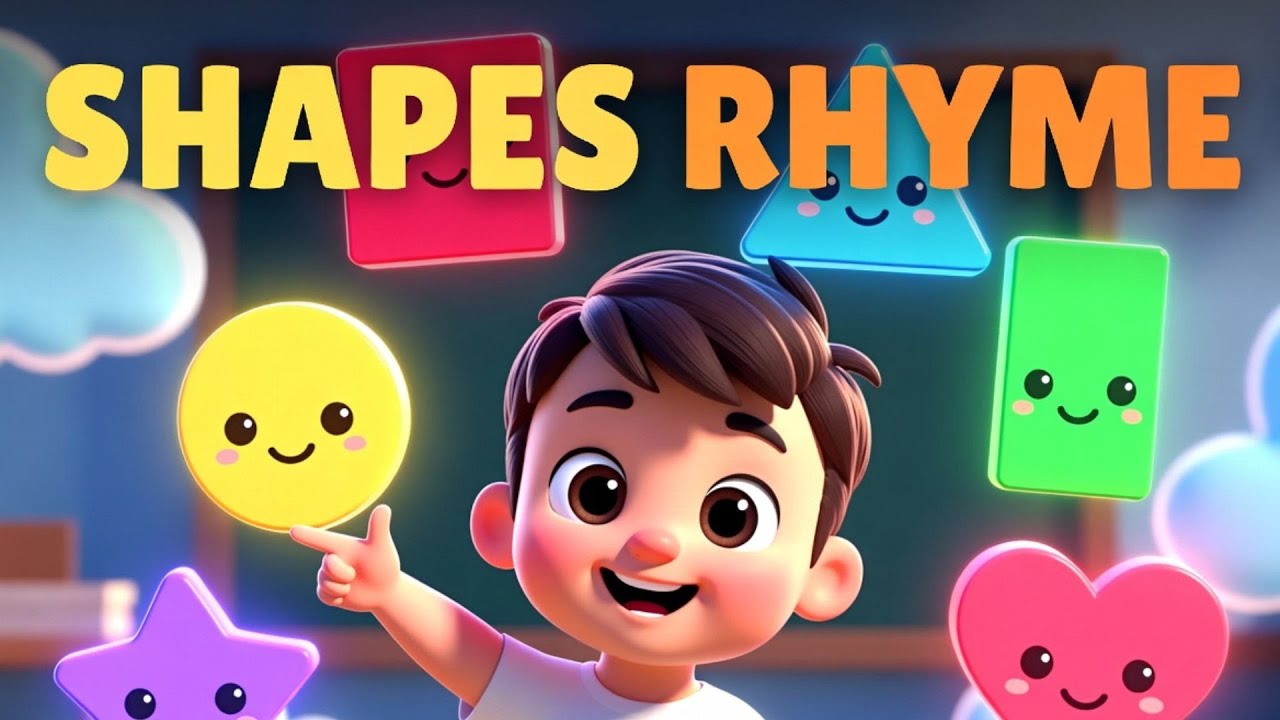 Shapes Rhyme for Kids 🔺🟦 | Learn Shapes with Music| Little Kids Hubb