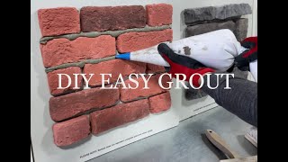 EASY MORTAR JOINT- HOW TO GROUT BRICKS AND STONES