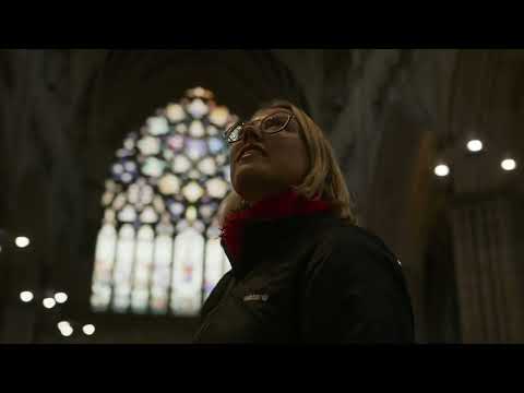 University of Exeter students attend a tour of Exeter Cathedral