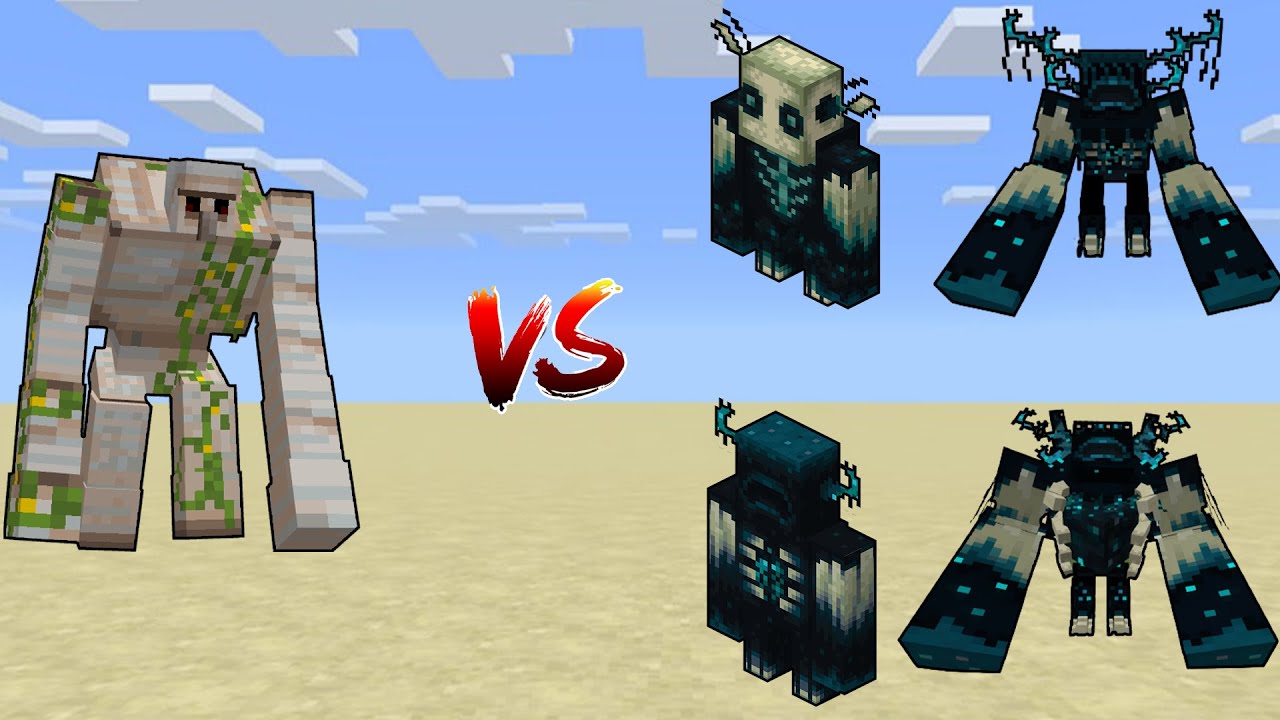 Mutant IRON GOLEM vs ALL WARDENS In Minecraft - YouTube