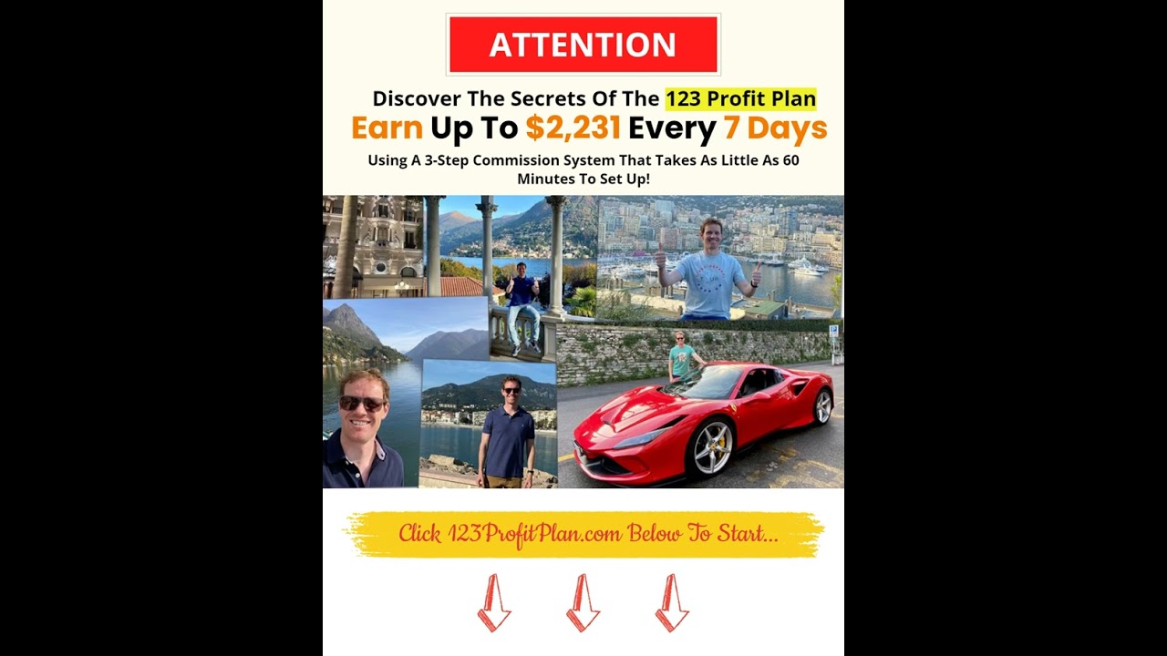 123 Profit Plan | 3-Step Commission System | Earn Up To $2,231 Every 7 Days | Ready In 60 Minutes