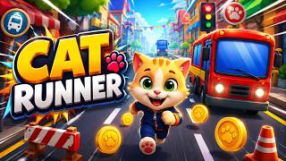 🐱 Cat Runner Gameplay | Crazy City Run & Coin Collection! 🪙🔥 screenshot 5