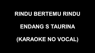 RINDU BERTEMU RINDU - ENDANG S TAURINA (KARAOKE NO VOCAL)