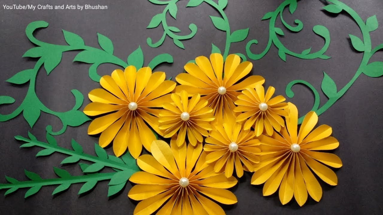 Paper flowers for Home decor YouTube