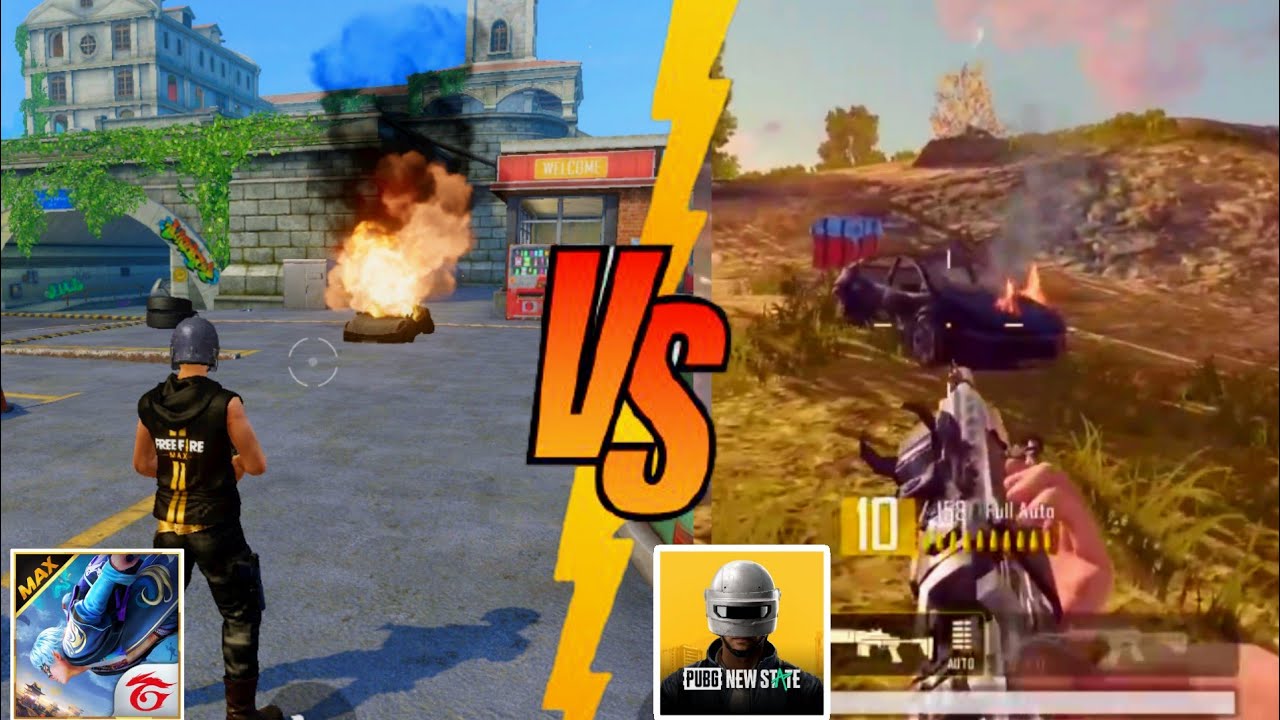 FREE FIRE MAX vs PUBG NEW STATE | Quick  Comparison