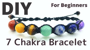 【For Beginners】How to Make a 7 Chakra Macrame Bracelet