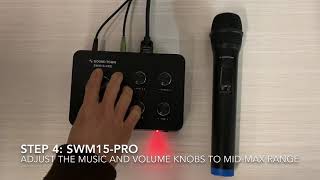 Sound Town SWM15-PRO™ Karaoke Mixer System | How to connect to a smart TV, soundbar, or receiver.