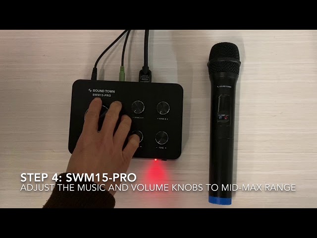 Sound Town SWM15-PRO™ Karaoke Mixer System | How to connect to a smart TV, soundbar, or receiver. class=