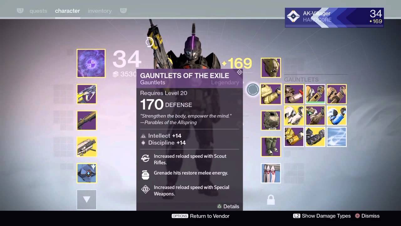 Destiny - New Legendary Titan Mark 220 Light (The Taken King)