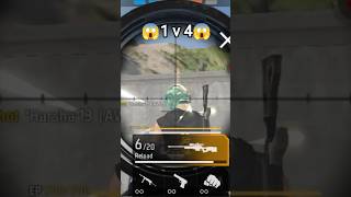 😱1vs4 #freefire😱 #youtubeshorts #trending #shorts #freefireshorts #freefireindia #dialough#snj #gsjj