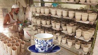 How Thousands of Tea Cups Are Made | Mass production of ceramic mugs
