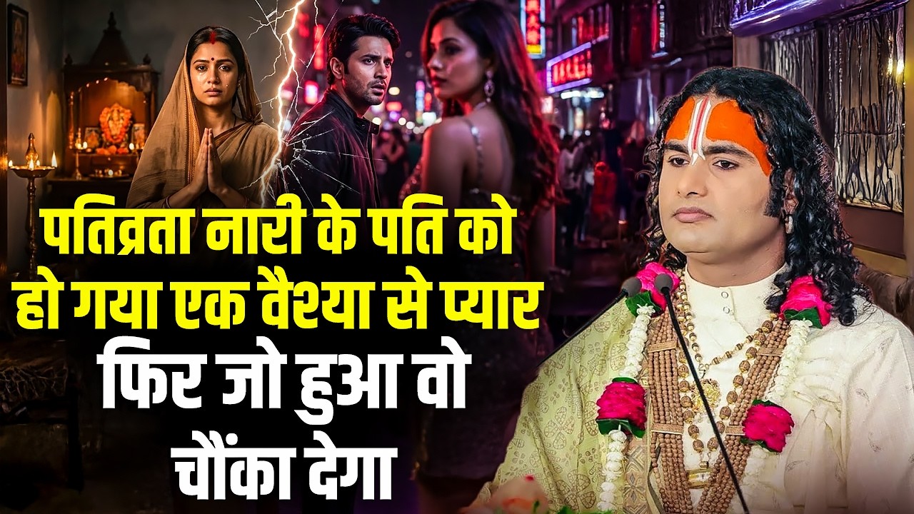 पतिव्रता नारी के पति को हो गया एक वैश्या से प्यार | फिर जो हुआ वो चौंका देगा | अनिरुद्धाचार्य जी