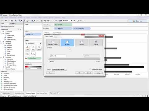 Tableau Training & Tutorials   05 11 Visual Analytics   Where Tableau Filters