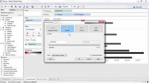 Tableau Training & Tutorials   05 11 Visual Analytics   Where Tableau Filters