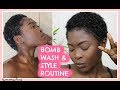 PERFECT WASH & STYLE ROUTINE FOR SHORT NATURAL HAIR (TWA) || DRY TYPE 4 HAIR