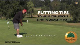 PUTTING TIPS by Scott Krieger