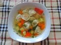 Готовим вкусный суп с пельменями. Prepare a delicious soup with dumplings.