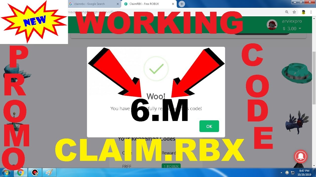 New Promo Code For Claimrbx By Notsafi - claimrbx net free robux