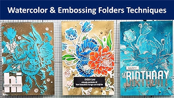 Watercolor and Embossing Folder Techniques | Watercolor Brush Markers | Brayer &  Embossing Folder