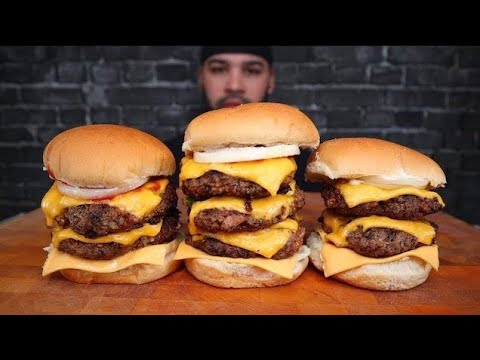 (ASMR NO TALKING) First Time Trying CRACK Burger