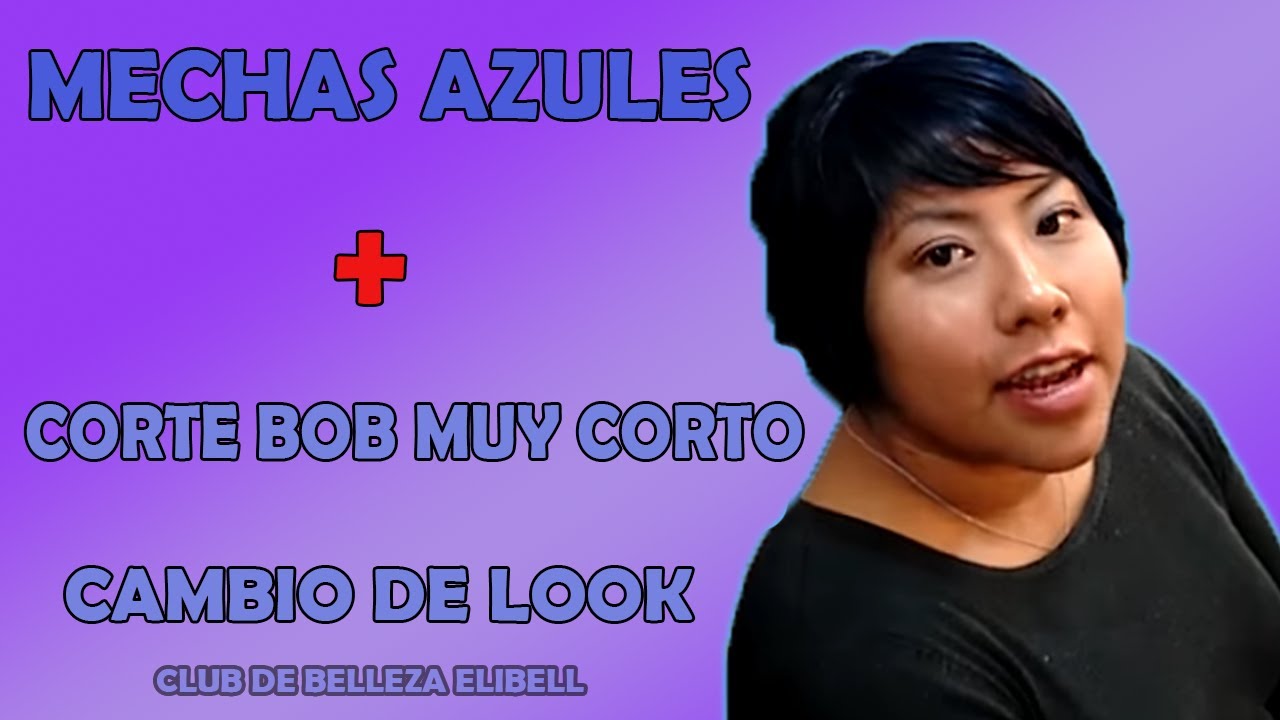 Mechas Azules En Cabello Corto