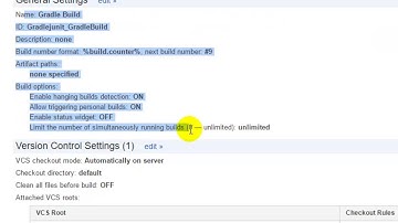 How to view build settings in TeamCity