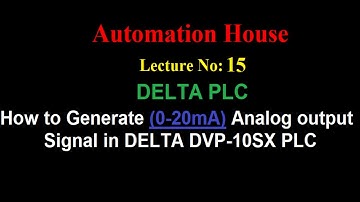 How to Generate Analog Output (0-20mA) signal in DELTA PLC #Analog_output