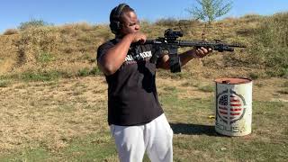WHEN THE BINARY TRIGGER MEETS A 50 ROUND DRUM! #shorts #youtube #guns #ar15