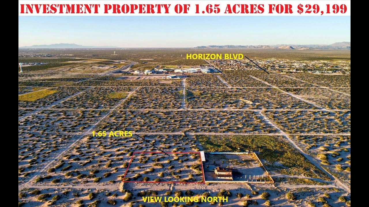 1.65 Acre Investment Property in El Paso, Texas For 29,199 YouTube