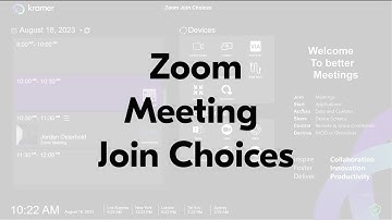 Kramer Quicklaunch - Zoom Meeting Join Choices