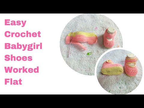 how to crochet fast and easy crochet baby girls shoes for beginners (Part 1)