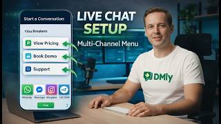 How to use Live Chat Ice Breakers and Multi Channel Menu in DMLY screenshot 4