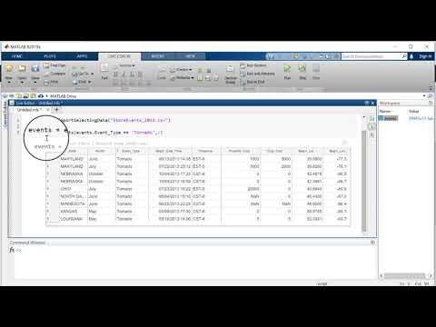 Selecting Data from Tables - Exploratory Data Analysis with MATLAB