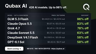 AI API prices today — Oct 6, 2026 | Up to 96% cheaper than OpenRouter