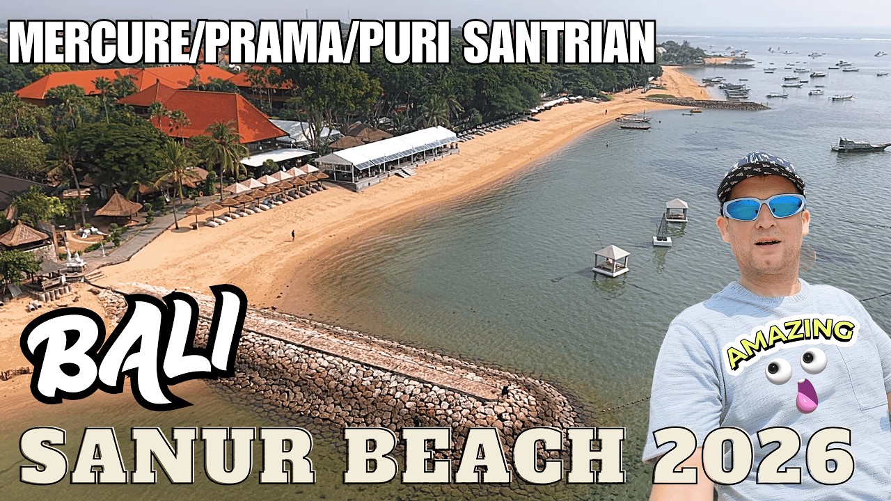 Бали Санур 2026: Утренняя прогулка по пляжу с посещением 3 курортов и ресторанов.