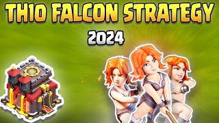 TH10 Falcon Attack Strategy Guide 2024 | Best Town Hall 10 War & Farming Strategy (COC)