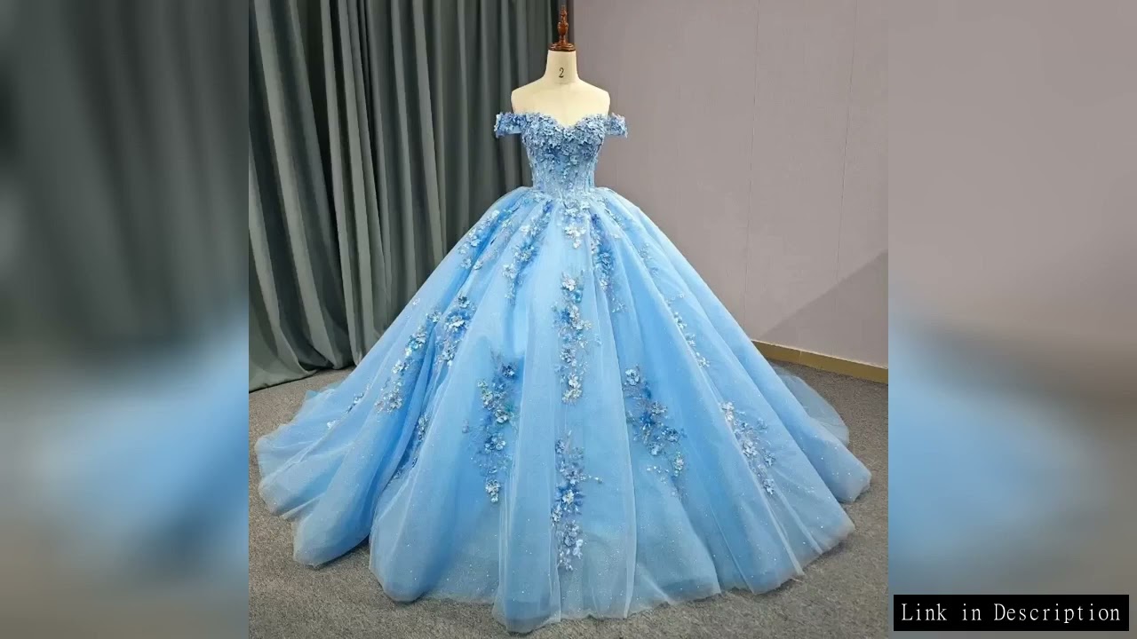 Blue Party Dress 15 Quinceanera Dresses Off The Shoulder 15 Year Old Dress Formal Dress For 15 Years