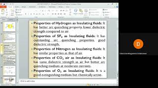 Circuit Breaker, INSULATING MEDIUM & PROPERTIES,ARC PHENOMENON,ARC VOLTAGE