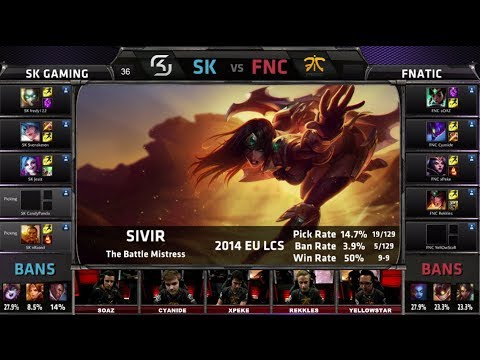 Fnatic vs SK Gaming Game 1 | Finals 1st place decider S4 EU LCS Spring 2014 Playoffs | FNC vs SK G1